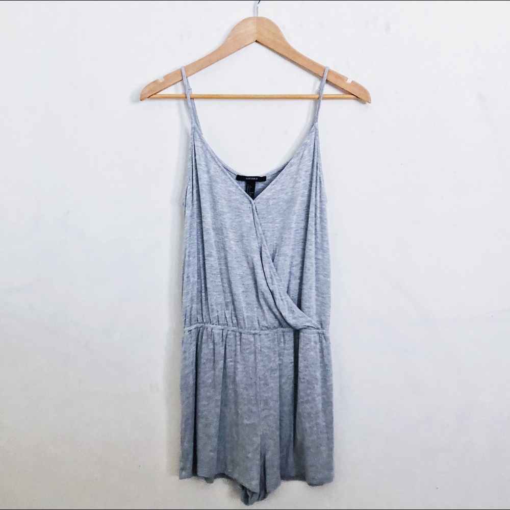 Forever 21 Surplice Button Romper